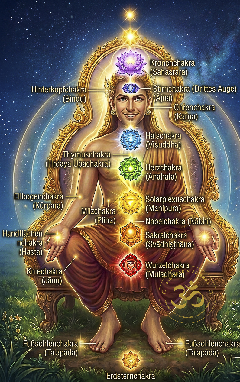 KI Buddha mit Chackren und Namen